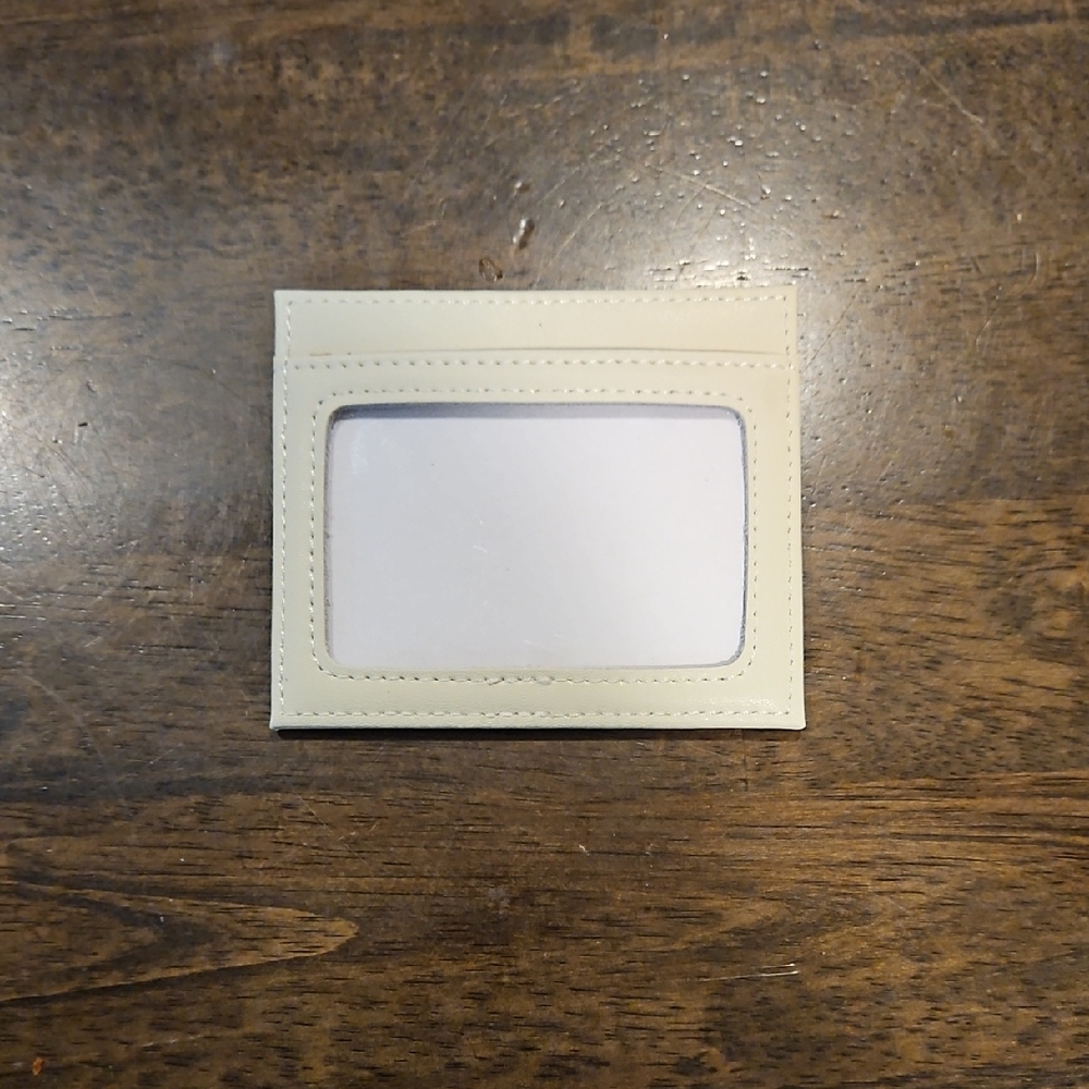 Cream Card Holder with ID Window